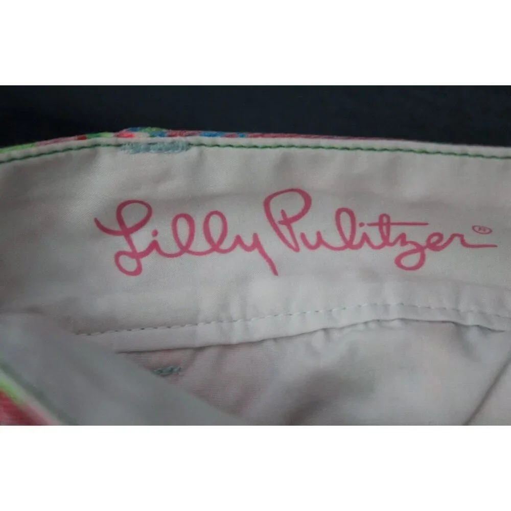 Lilly Pulitzer Size 2 The Chipper Shorts 10” Floral Pockets 100% Cotton